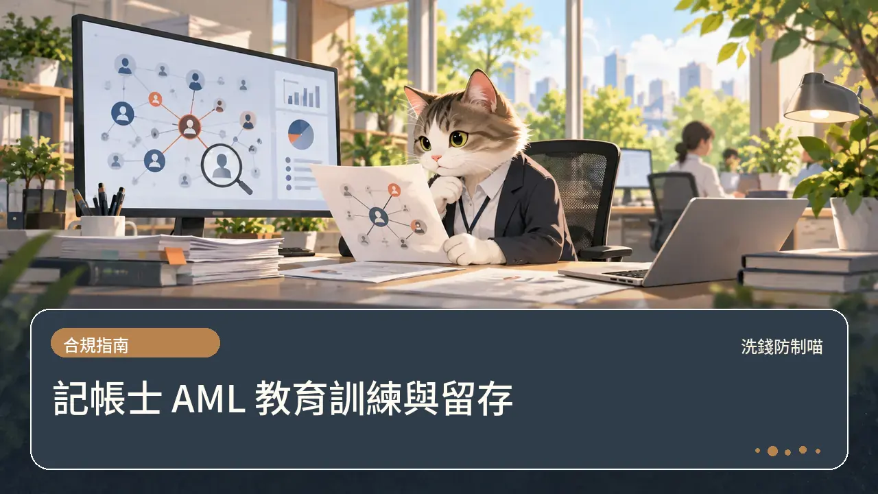 記帳士 AML 教育訓練與留存主題插畫