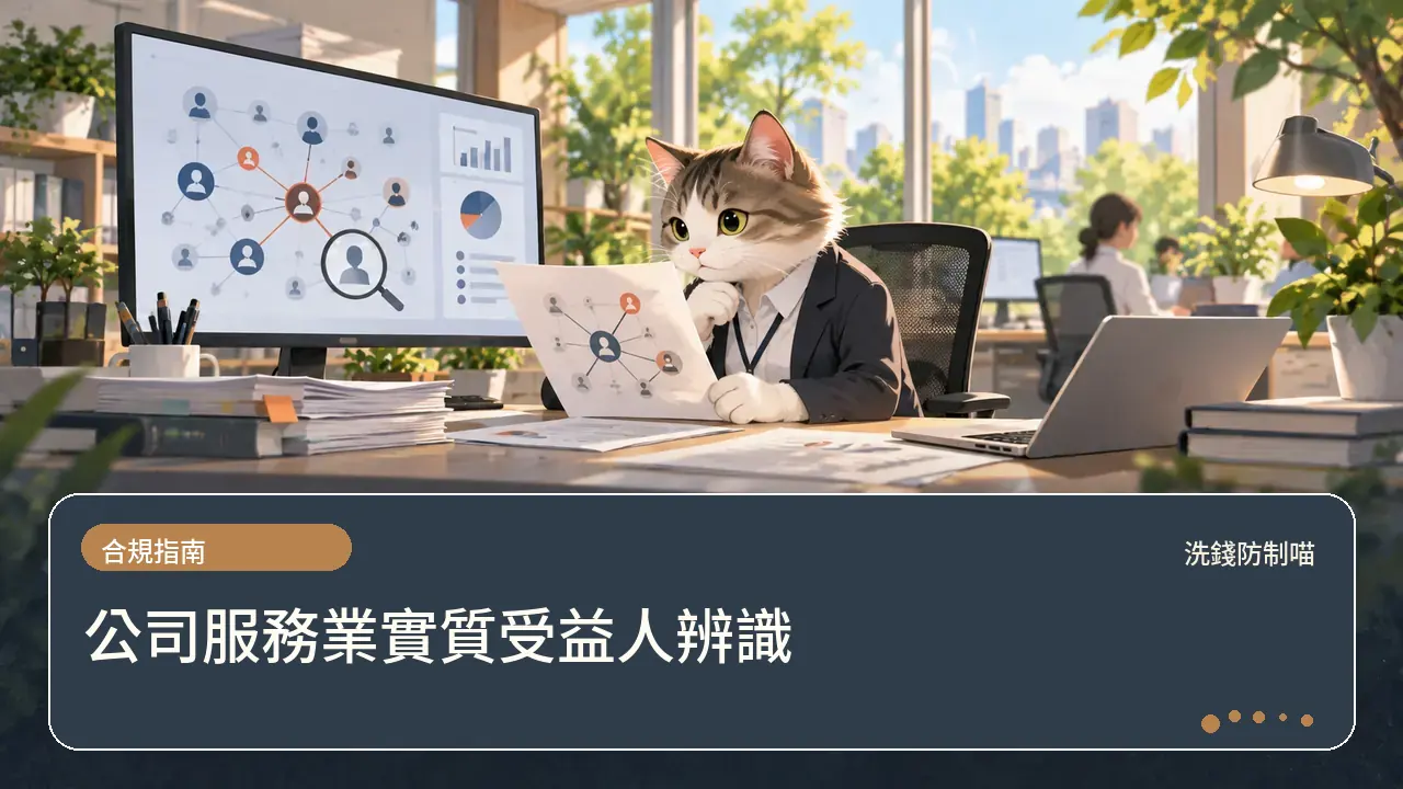 公司服務業實質受益人辨識主題插畫